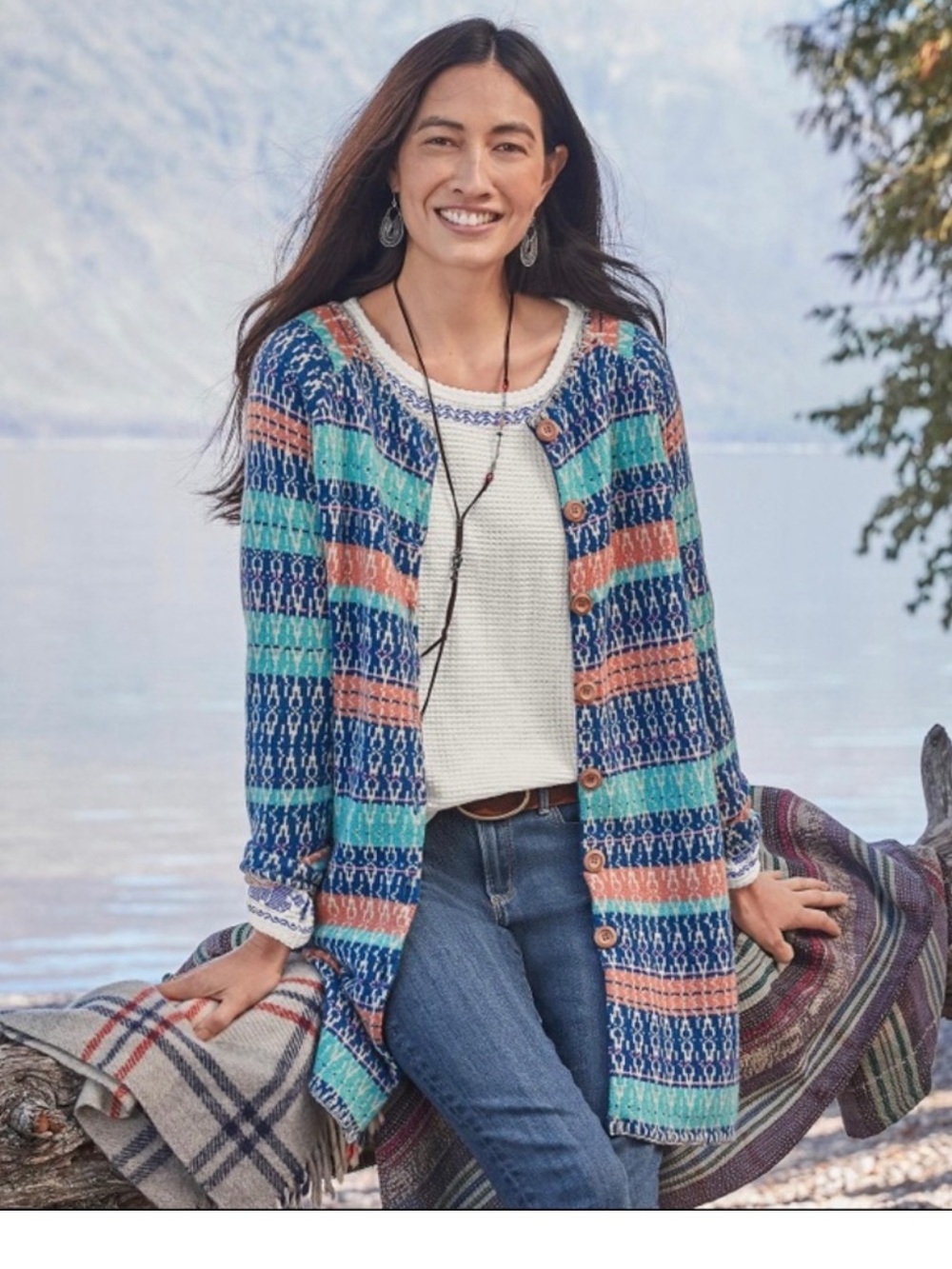 Sundance Shoreline Longline Cardigan size M